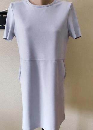 Сиреневое платье под замшу zara 3