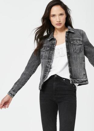 Джинсовка джинсовый пиджак серый вываренный harlem soul размер 44-46