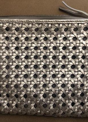 Кожаная косметичка клатч the white company 24 на 16 см