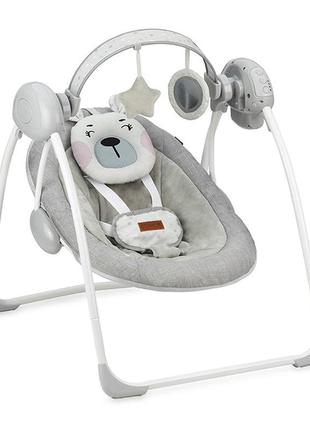 Крісло-гойдалка momi liss pink | заколисуюча гойдалка для новонароджених | люлька-гойдалка для діток