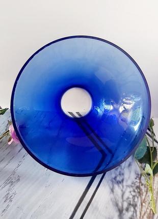 Салатница кобальт винтаж цветное синее стекло5 фото
