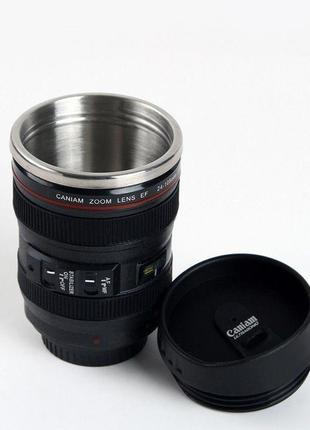 Термокухоль з кришкою 300 мл чашка в стілі об'єктива canon ef 24-1054 фото