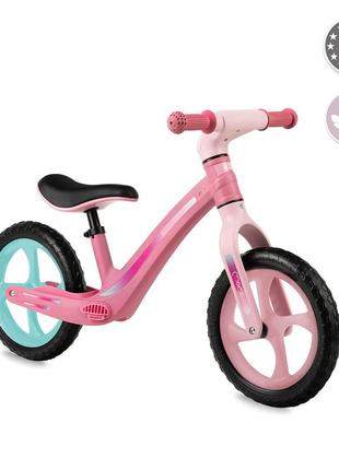 Дитячий біговел - велосипед momi mizo pink для дівчинки від 2 - 3 років | біговел для дівчинки рожевий5 фото