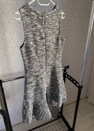 Роскошное теплое платье серого цвета сарафан букле в составе хлопок р.s/m8 фото