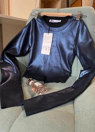 Кофтинка в рубчик лонгслів водолазка zara