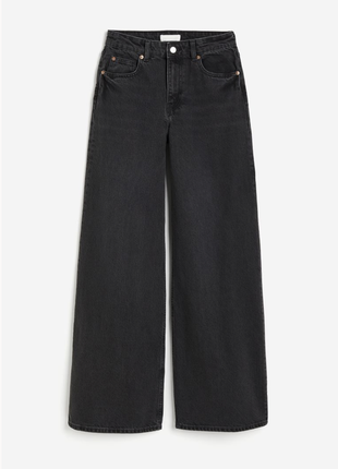 Трендовые широкие джинсы с высокой талией