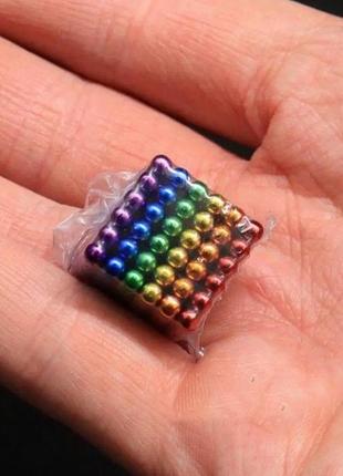 Neocube магнит неокуб цветной 3мм - магнитный конструктор головоломка, магнитные шарики5 фото
