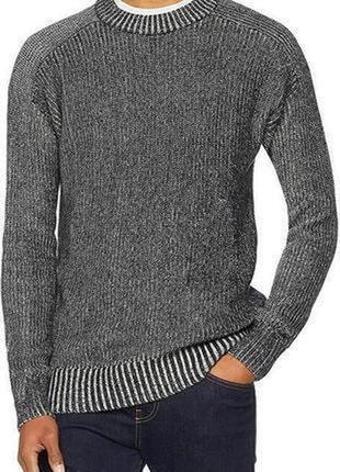Практичний бавовняний меланжевий светр модного бренду з данії jack & jones