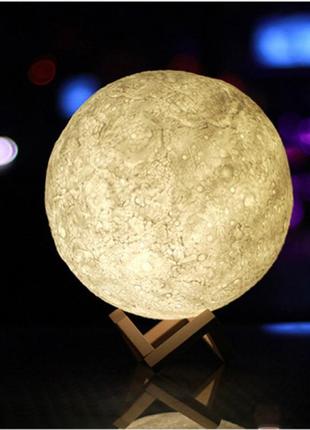 Настольный светильник 3d луна moon lamp (без аккумулятора)2 фото
