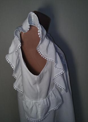 Хлопок блуза с воланами3 фото