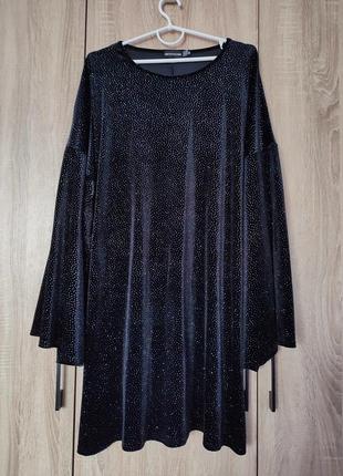 Праздничное велюровое платье платье бутыля размер 58-60-62