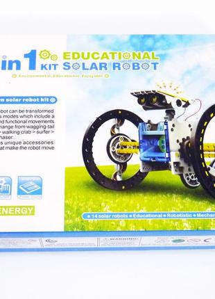 Робот конструктор educational solar robot 14 в 1 електричний робот на сонячній батареї8 фото