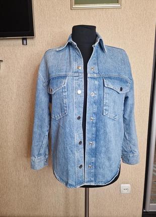 Стильная джинсовая куртка, жакет, рубашка из денима george g212 фото