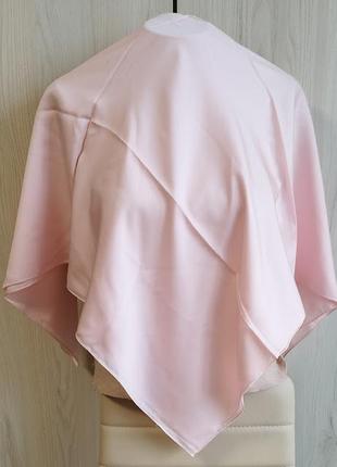 Персиковый розовый атласный турецкий платок, однотонный, платье атлас, платок весна лето