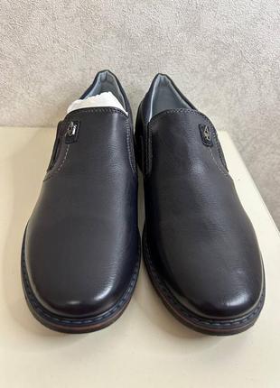 Темно-синие туфли мужские\на подростка, 34-41 размеры