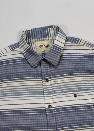 Классная полосатая приталенная рубашка от hollister