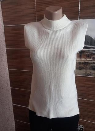 Молочний светр без рукавів united colors of benetton