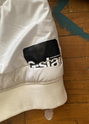 G-star white padded jacket whistler bomber белая пуховая куртка5 фото