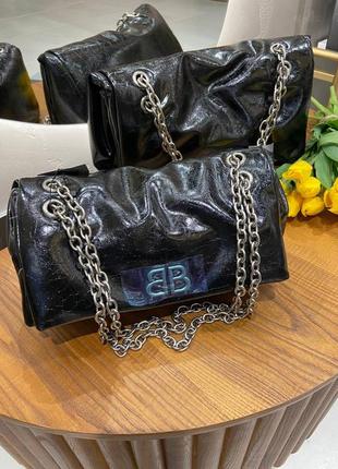 Сумка balenciaga premium 2 размера лаковая кожа коробка, пыльник