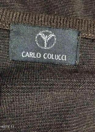 Комфортный полушерстяной кардиган премиум класса итальянского бренда carlo colucci5 фото