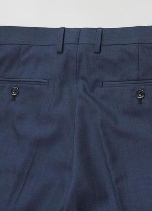 Класичні завужені (slim fit) штани (брюки) в презентабельному темно-синьому кольорі we8 фото