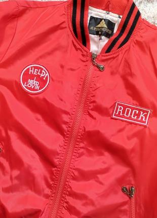 Красный бомбер, легкая куртка, ветровка,р.м5 фото