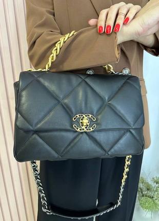 Жіноча сумка шанель chanel 19 flap bag 30 см