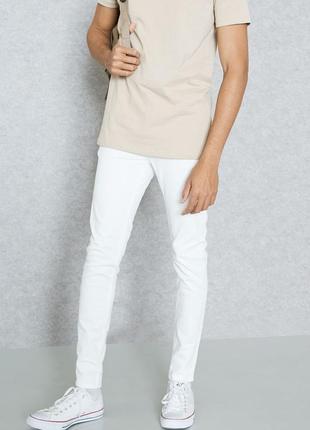 Базовые скинни (skinny) джинсы в светлом цвете от new look men1 фото