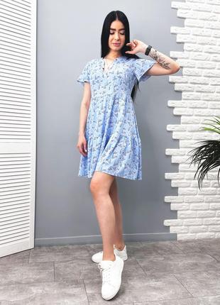 Коротка літня сукня з квітковим принтом "brittany"