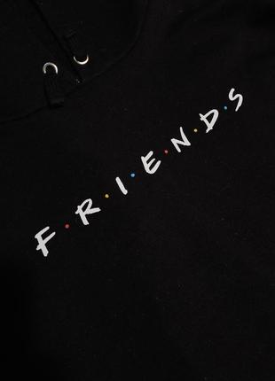 Стильне, вкорочене, чорне худні з надписом f.r.i.e.n.d.s (з серіалу "друзі") бренду new look2 фото