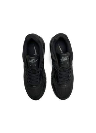 Мужские кожаные кроссовки nike air max correlate all black черные повседневные кроссовки найк айр макс7 фото