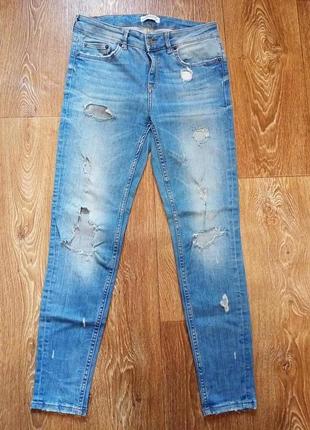 Джинси з дірками, рвані джинси, Zara Woman Premium