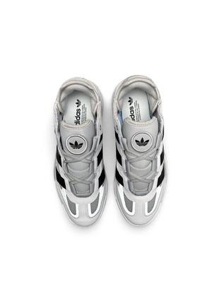 Мужские кроссовки adidas originals niteball white grey серые спортивные кожаные кросы адидас7 фото