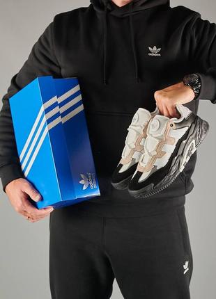 Чоловічі кросівки adidas originals niteball white sand black чорні спортивні кросівки адідас10 фото