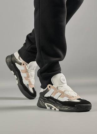 Чоловічі кросівки adidas originals niteball white sand black чорні спортивні кросівки адідас8 фото