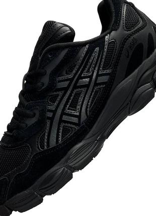 Чоловічі кросівки asics gel nyc black чорні замшеві повсякденні кросівки асикс гель весна літо2 фото