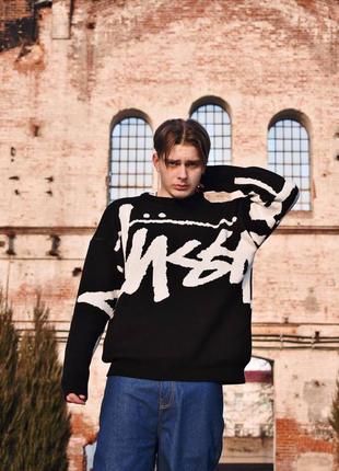 Светр світшот stussy sweater big logo