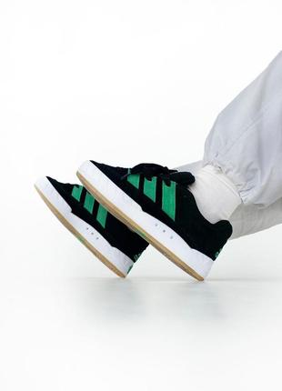 Кроссовки adidas adimatic black/white/green2 фото