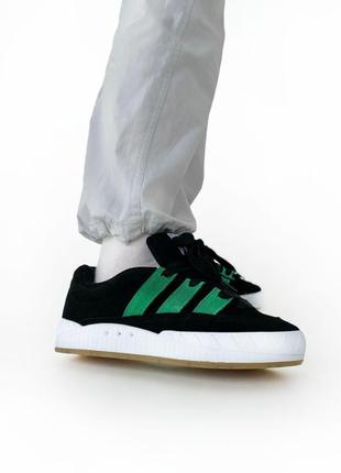 Кроссовки adidas adimatic black/white/green3 фото