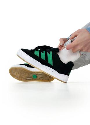 Кроссовки adidas adimatic black/white/green4 фото