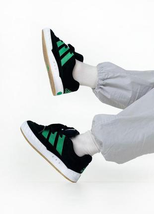 Кроссовки adidas adimatic black/white/green5 фото