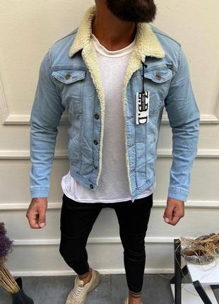 Джинсовка на овчині / шикарні джинсові куртки на весну - осінь