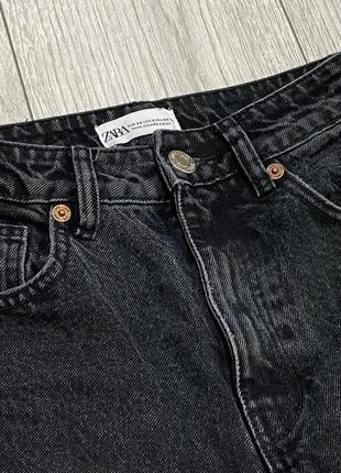 Женские черные джинсы мом бренда zara mom брюки5 фото