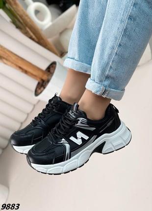 Кросівки матеріал еко шкіра колір чорний