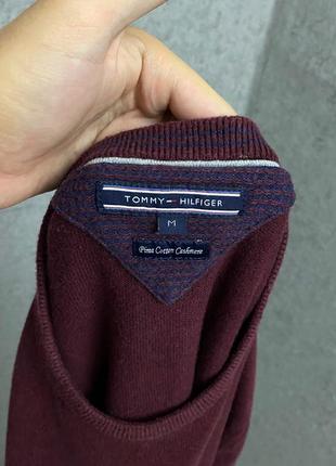 Бордовый свитер от бренда tommy hilfiger5 фото