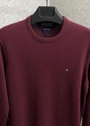 Бордовый свитер от бренда tommy hilfiger3 фото
