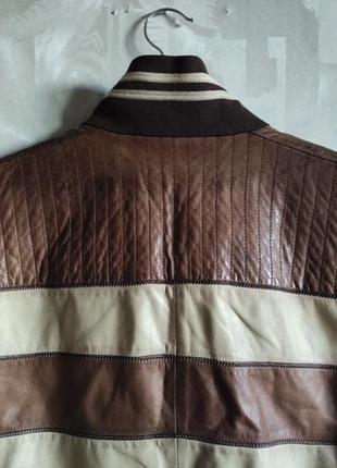 Демисезонная куртка из натуральной кожи diesel levis4 фото