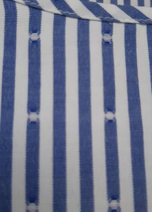 Бавовняна смугаста блузка топ сорочка, розмір 187 фото