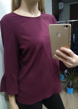 Блуза блузка розмір хс 6 колір марсала2 фото