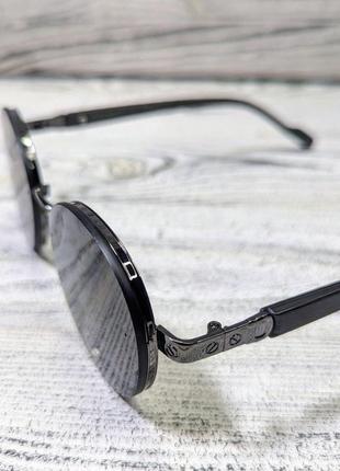 Солнцезащитные очки овальные, унисекс в  металлической оправе  (без бренда)3 фото